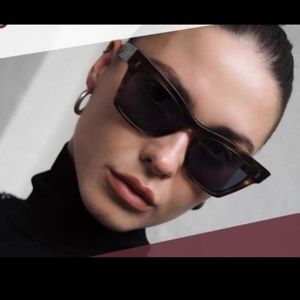 NWT CELINE 40052 u Cat Eye Havana Sunglasses